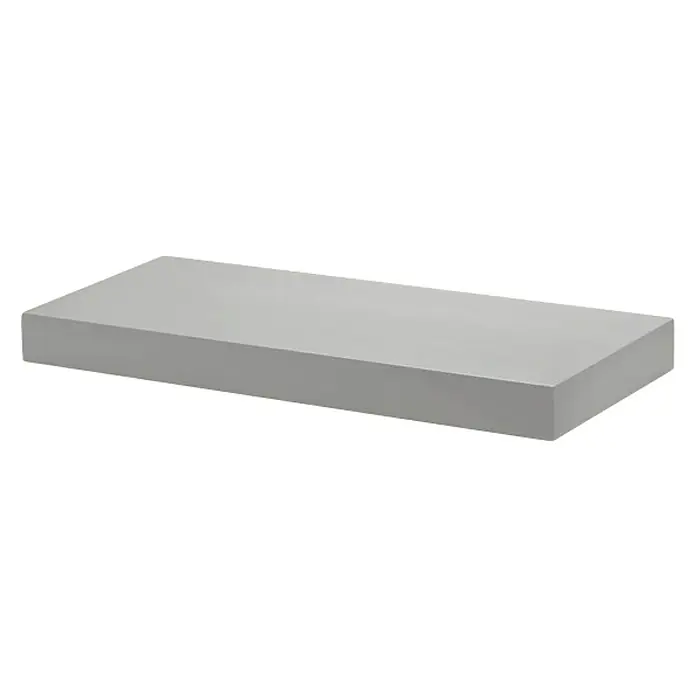 Dolle Estante flotante Big Boy - L x An x Al: 44,5 x 20 x 3,7 cm, Plateado, Carga soportada: 30 kg - Elegante estante flotante gris con un diseño minimalista y sencillo perfecto para espacios modernos, ofreciendo estilo y funcionalidad.