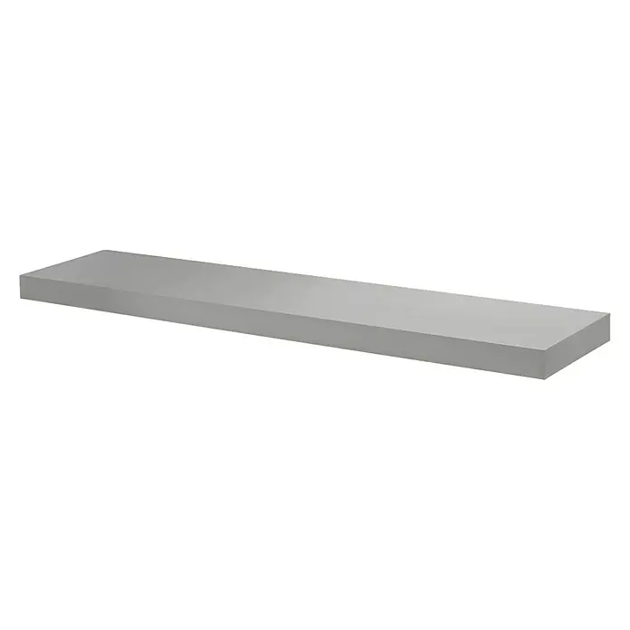 Dolle Estante flotante Big Boy - L x An x Al: 90 x 20 x 3,7 cm, Plateado, Carga soportada: 12 kg - Estante gris simple para montaje en pared, perfecto para decoración minimalista y funcional. Diseño elegante para cada habitación.