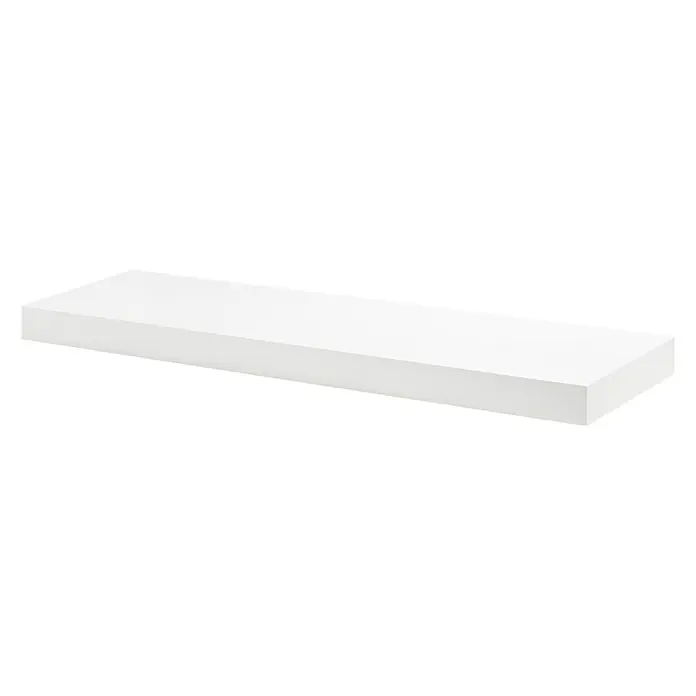 Dolle Wandboard Big Boy - L x B x H: 90 x 25 x 5 cm, Weiß, Belastbarkeit: 30 kg - Ein elegantes, schwebendes Wandregal in reinem Weiß, das Funktionalität und modernes Design vereint.