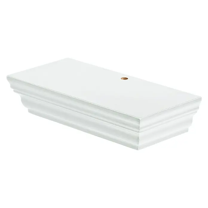 Dolle Estante flotante Profile - L x An x Al: 20 x 10 x 4,5 cm, Carga soportada: 2,5 kg, Blanco - Estante de pared decorativo blanco con moldura clásica y agujero para montaje en pared. Ideal como superficie de almacenamiento elegante.