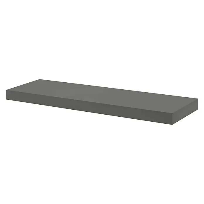 Dolle Estante flotante Big Boy - L x An x Al: 90 x 25 x 5 cm, Gris, Carga soportada: 30 kg - Estante flotante gris para libros, plantas u objetos decorativos, ideal para montaje en pared y almacenamiento que ahorra espacio.