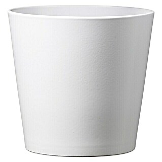 Soendgen Keramik Übertopf rund Dallas Esprit (Außenmaß (Ø x H): 13 x 13 cm, Weiß, Keramik, Matt)