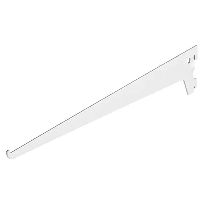 Dolle Soporte de estanterías simple - Largo: 40 cm, Carga soportada: 55 kg, Blanco - Soporte metálico para estantería con brazo de gancho, ideal para sistemas de estanterías, equipamiento de tiendas y construcciones flexibles, en blanco.