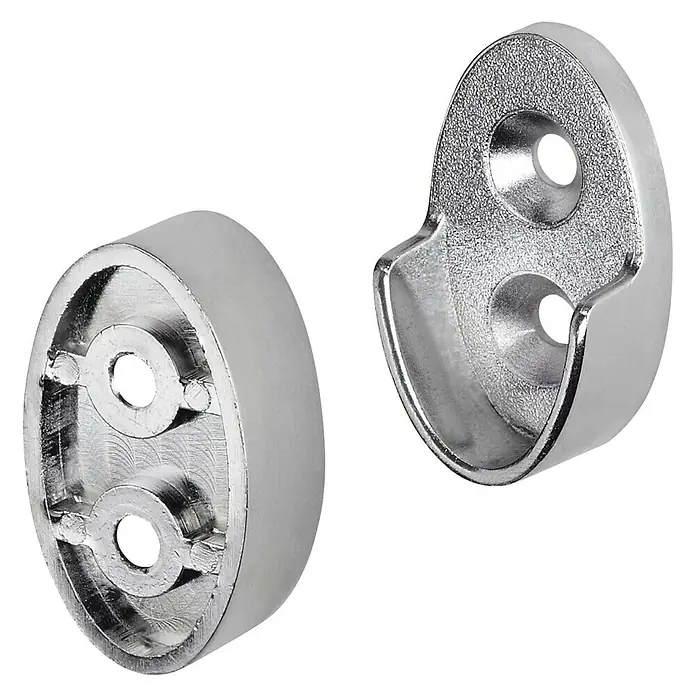 Dolle Walk In Soporte de barra para ropa - Acero, 2 ud. - Dos soportes de barra de armario cromados para montaje en pared, perfectos para organizar tu armario o para expositores minoristas.