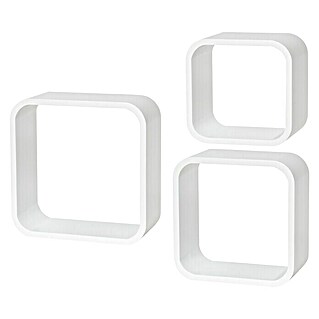 Dolle Set de estantes de pared Cube (Blanco, Carga soportada: 15 kg)