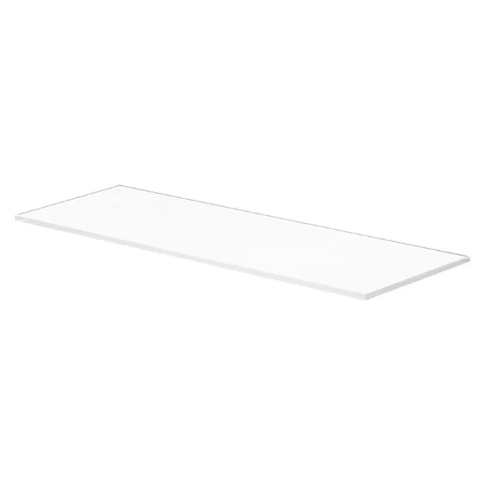 Dolle Glasboden Square - L x B x S: 60 x 20 x 0,8 cm, Weiß - Ein rechteckiger, strahlend weißer Tischplatte, die minimalistische Eleganz und eine moderne Ästhetik für jeden Raum verspricht.