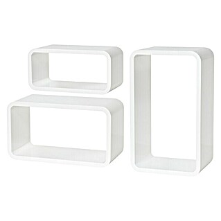Dolle Set de estantes de pared Long Cube (Carga soportada: 5 kg, Blanco, 3 pzs.)