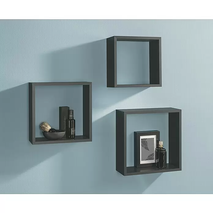 Dolle Wandregal-Set Frame - Belastbarkeit: 5 kg, Schwarz - Stimmungsaufnahme