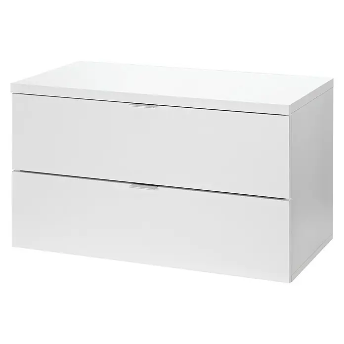 Dolle Cajonera para taller - 40 x 79 x 45 cm, Madera, Número de compartimentos: 2 ud. - Cómoda blanca con dos cajones, que ofrece un diseño elegante y moderno para cualquier hogar. Almacenamiento práctico y que ahorra espacio.