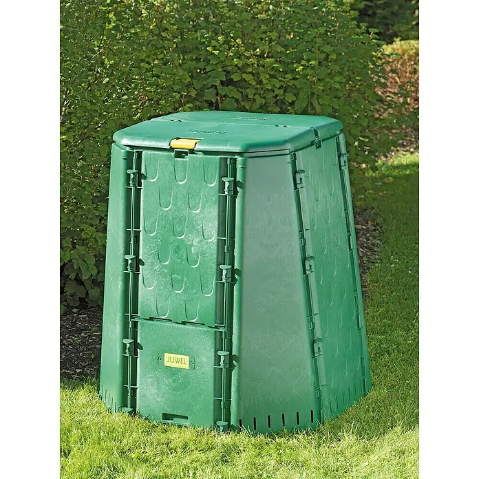 Juwel Aeroquick Komposter690 l, 94 x 94 x 109 cm - Grüner Juwel Komposter im Garten.