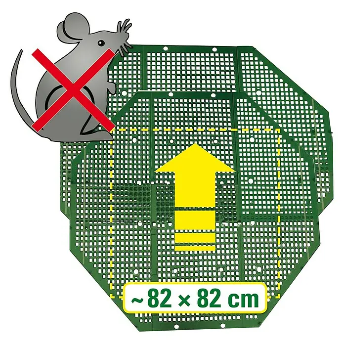 Juwel Mäusegitter - Passend für: Juwel Aeroquick- & Bio-Komposter - Grüne Mausmatte mit den Maßen 82 x 82 cm, ideal zur Mäuseabwehr und für den Einsatz im Garten oder im Haus.