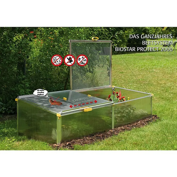 Juwel Gewächshaus Biostar Protect 2000 - 200 x 76,5 x 52 cm - Das BIOSTAR PROTECT 2000 Ganzjahres-Beetsystem bietet optimalen Schutz für Pflanzen vor Schädlingen und Witterungseinflüssen.