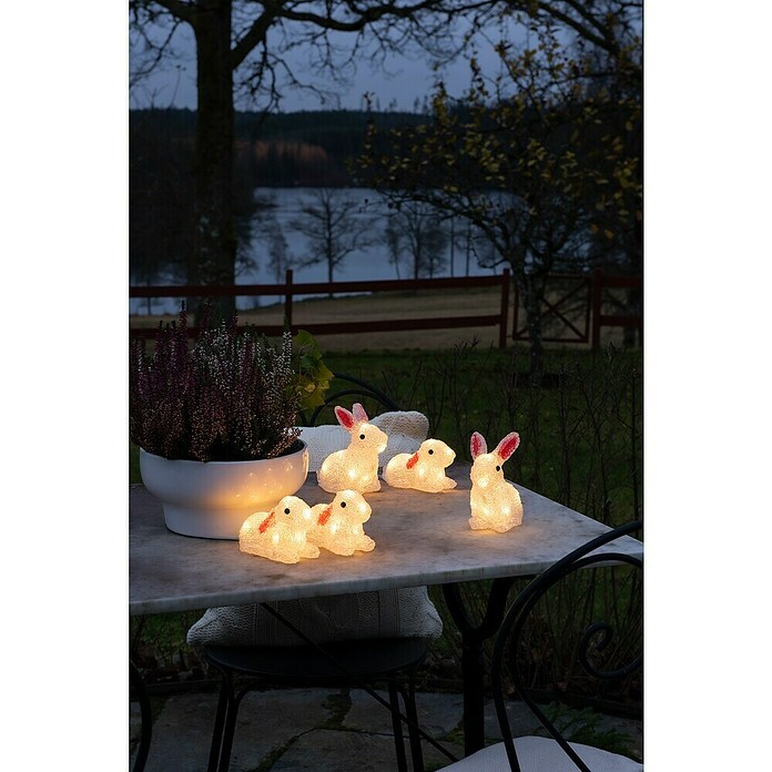 Konstsmide LED Acrylique Ensemble d’éclairage décoratif avec lapins