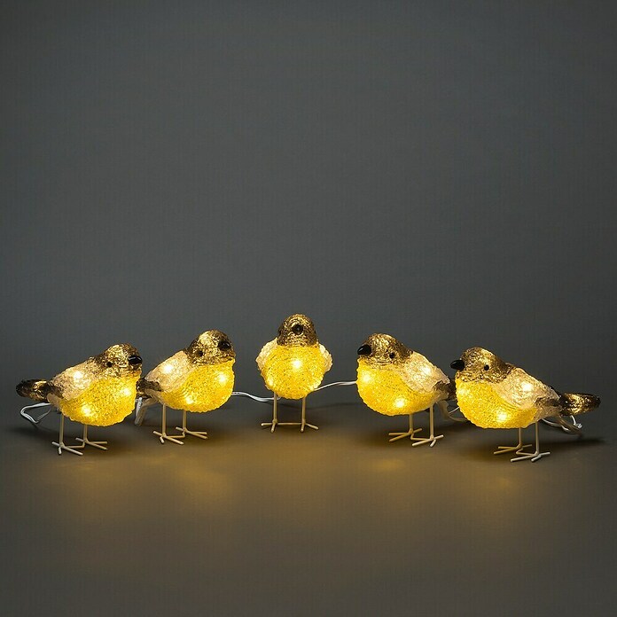 Konstsmide Set di illuminazione decorativa a LED in acrilico uccelli