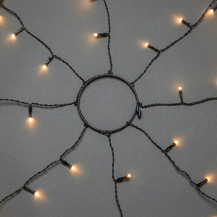 KONSTSMIDE Mantello di luci a LED per albero con anello
