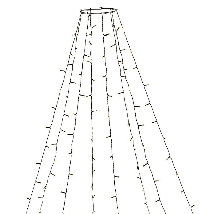 KONSTSMIDE Guirlande lumineuse verticale à LED et avec anneau pour arbres