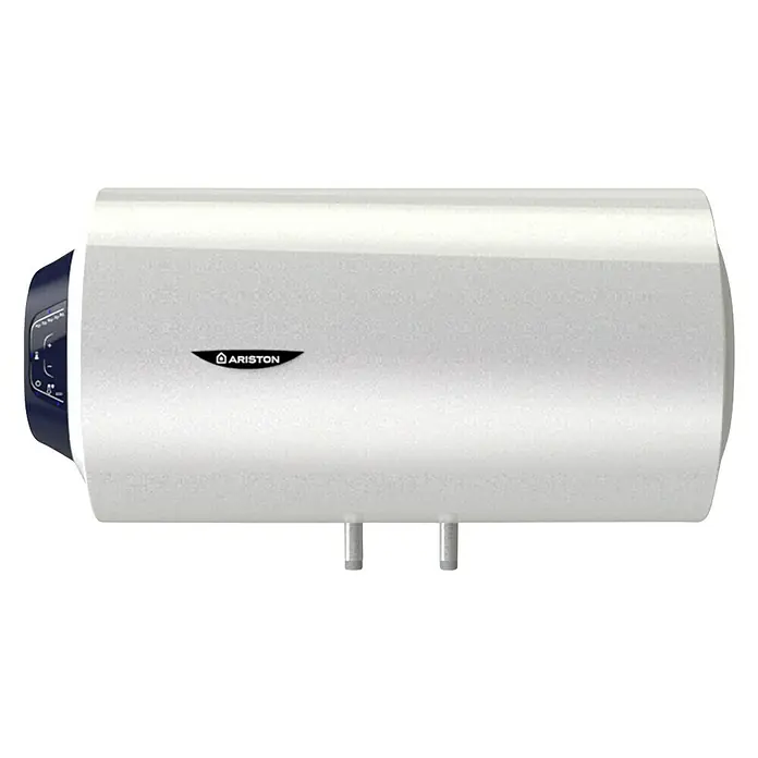 Ariston Termo eléctrico Blu1 Eco H 100 - 95 l, 1.500 W - Imagen de un calentador de agua Ariston. Diseño compacto y horizontal para una eficiente provisión de agua caliente sanitaria.