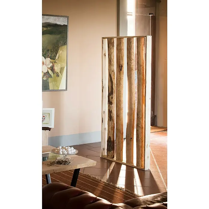 Viga decorativa - Natural, Ø x L: 8 x 250 cm, Madera - Separador de ambientes decorativo hecho de postes de madera, su diseño natural crea un ambiente cálido, sirviendo como un elegante accesorio para el hogar.