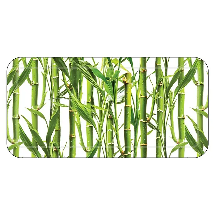 Badewanneneinlage Smoothie Bamboo - 71 x 35 cm, PVC, Grün - Ein rechteckiges Tablett mit Bambusmotiven, das durch seine natürliche Ästhetik besticht und vielseitig einsetzbar ist.