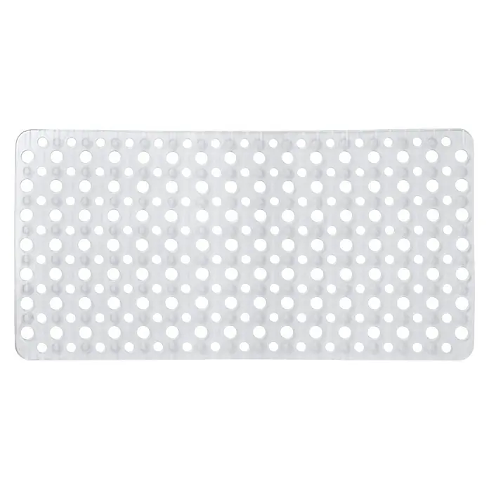 Diaqua Antirutschmatte Mesh - 71 x 35 cm, PVC, Weiß - Weisse Badematte mit runden Noppen auf schwarzem Grund. Die Matte bietet Rutschfestigkeit und Komfort im Badezimmer.