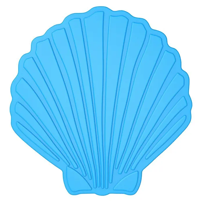 Diaqua Anti-Rutsch-Pad Minis Shell - 5 Stk., PVC, Hellblau - Hellblaue Muschelform, ideal als dekoratives Element oder Untersetzer. Das Design ist schlicht und ansprechend.