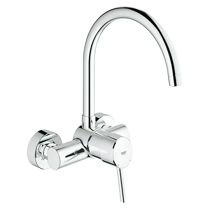Grohe Concetto Spültischarmatur - Chrom, Glänzend, Wandmontage - Dieser stilvolle Grohe Eurosmart Waschtischarmatur mit dem eleganten Design ist perfekt für jedes moderne Badezimmer.