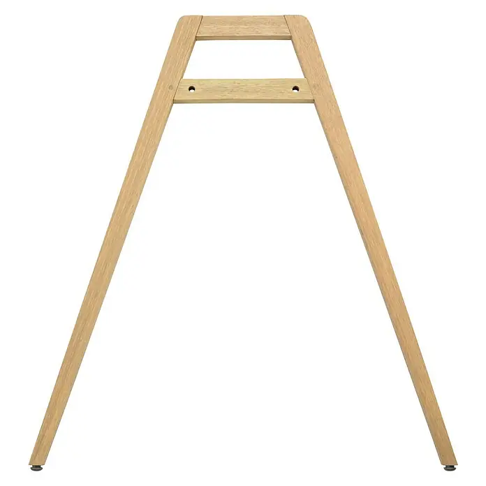 Sensum Ersatzbein Falun Beistelltisch kurz - Passend für: Sensum Beistelltisch Falun - Das Bild zeigt die hölzerne Beinkonstruktion eines Möbelstücks, das sich durch ein minimalistisches Design und eine natürliche Farbgebung auszeichnet.