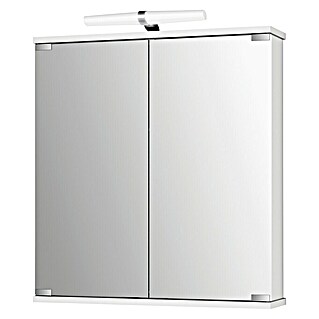Camargue Kupaonski ormarić s LED ogledalom Kyla (Š x V: 60 x 69,4 cm, Drvo, Bijela)