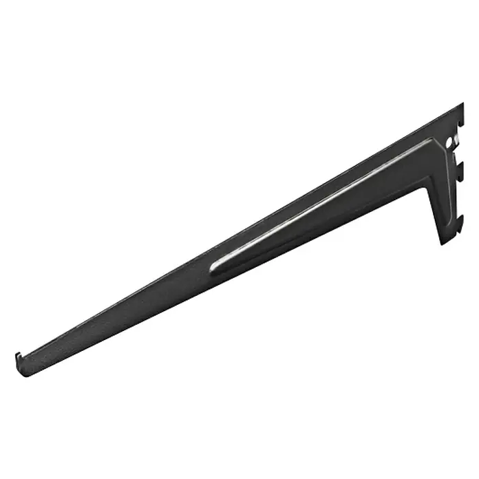 Dolle Regalträger - Länge: 50 cm, Belastbarkeit: 65 kg, Schwarz - Schwarze Regalkonsole zur Wandmontage, ideal für Regale und Stauraumlösungen. Robuste Konstruktion für zuverlässigen Halt.