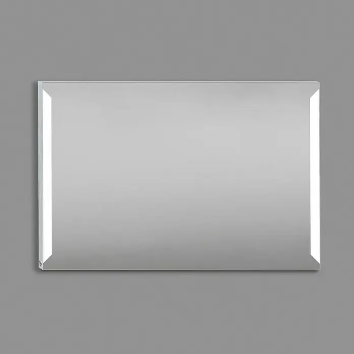 Camargue Espejo con luz Daphne - 120 x 80 cm, Plateado - Espejo rectangular con luces en los lados, ideal para baño o dormitorio. La forma simple encaja bien con los muebles modernos.