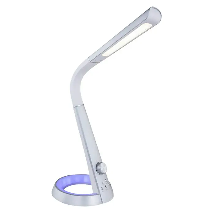 Globo LED-Tischleuchte Mitti - 8 W, L x B x H: 34,3 x 18,3 x 64 cm, Silber, Kaltweiß - Elegante Schreibtischleuchte mit LED-Beleuchtung und modernem Design, ideal für Büro oder Zuhause.