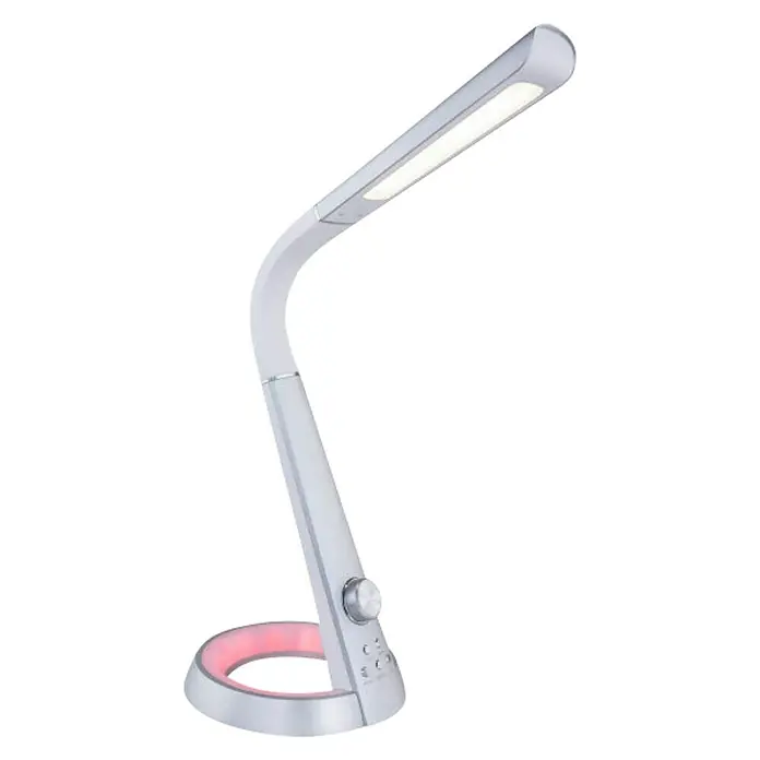 Globo LED-Tischleuchte Mitti - 8 W, L x B x H: 34,3 x 18,3 x 64 cm, Silber, Kaltweiß - Elegante Schreibtischlampe mit LED-Beleuchtung und verstellbarem Arm für optimales Licht beim Arbeiten oder Lesen.