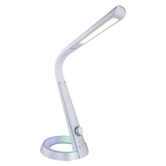 Globo LED-Tischleuchte Mitti - 8 W, L x B x H: 34,3 x 18,3 x 64 cm, Silber, Kaltweiß - Elegante LED-Schreibtischlampe in Silber mit verstellbarem Arm und Dimmfunktion für optimales Licht beim Arbeiten oder Lesen.