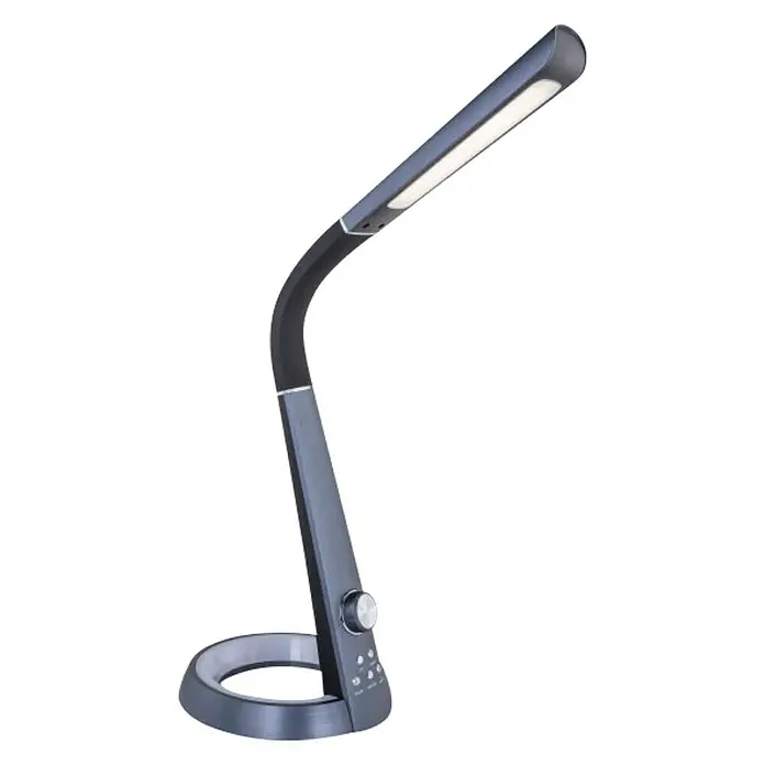 Globo LED-Tischleuchte Mitti - 8 W, L x B x H: 34,3 x 18,3 x 64 cm, Schwarz, Kaltweiß - Moderne Schreibtischleuchte in Grau mit schlankem Design und LED-Beleuchtung für optimales Licht beim Arbeiten.