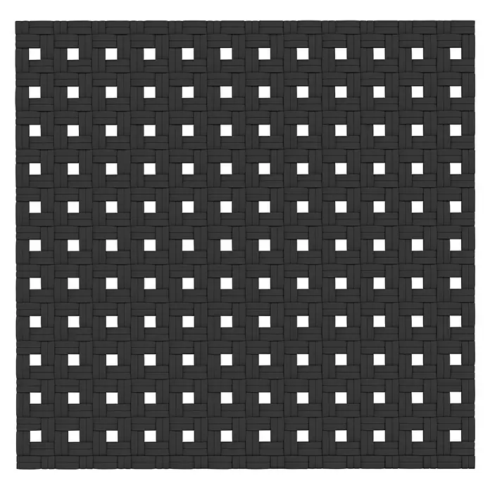 Diaqua Antirutschmatte Basky - 54 x 52 cm, PVC, Schwarz - Nahaufnahme eines schwarzen geflochtenen Musters, das eine moderne Textur mit einem komplexen Design bietet, ideal für Hintergründe.