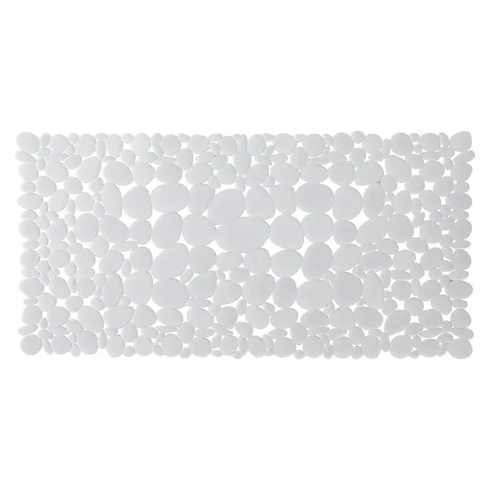 Diaqua Antirutschmatte Sasso - L x B: 71 x 36 cm, PVC, Weiß - Die weiße Badematte mit Kieselsteinmuster bietet Rutschfestigkeit und Komfort im Badezimmer. Ideal für ein entspannendes Badezimmererlebnis.
