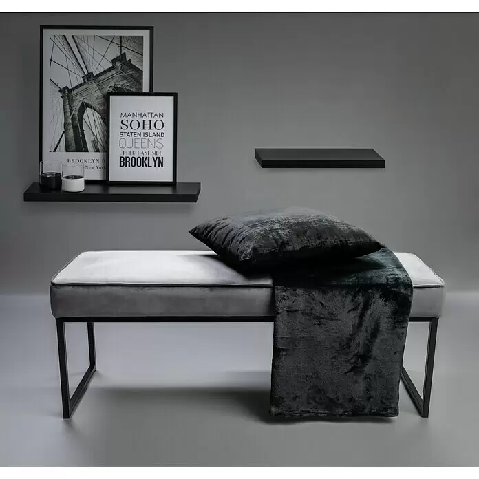 Regalux Wandboard XL4 - L x B x H: 23,5 x 80 x 3,8 cm, Schwarz, Belastbarkeit: 12 kg - Stimmungsaufnahme