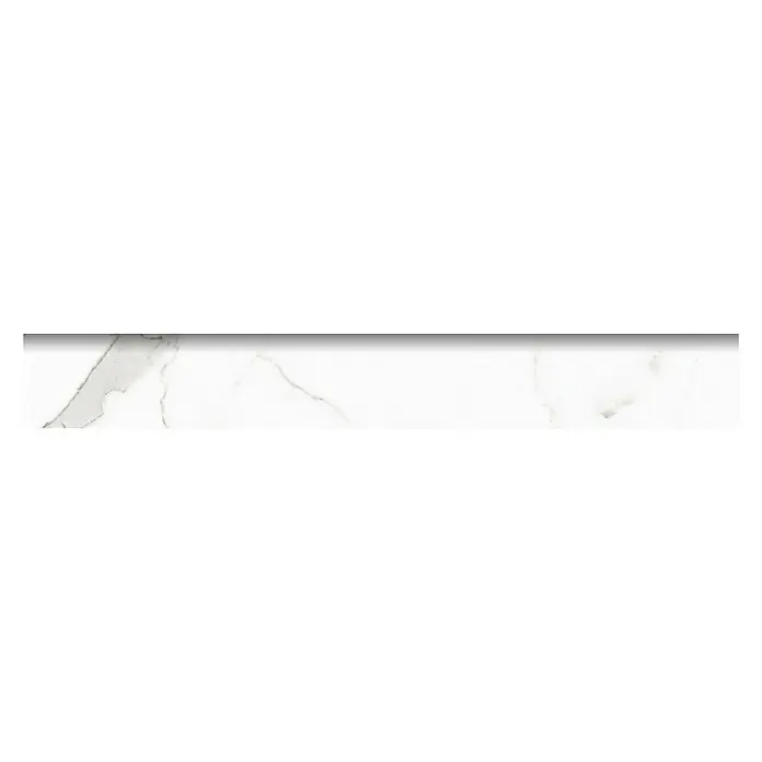 Zócalo cerámico Palatina - 7,2 mm x 60 cm, Blanco, Brillante, 18 ud. - Elegante baldosa de mármol con delicadas vetas grises, ideal para interiores estilosos. La superficie de alta calidad aporta un toque lujoso a cualquier estancia.