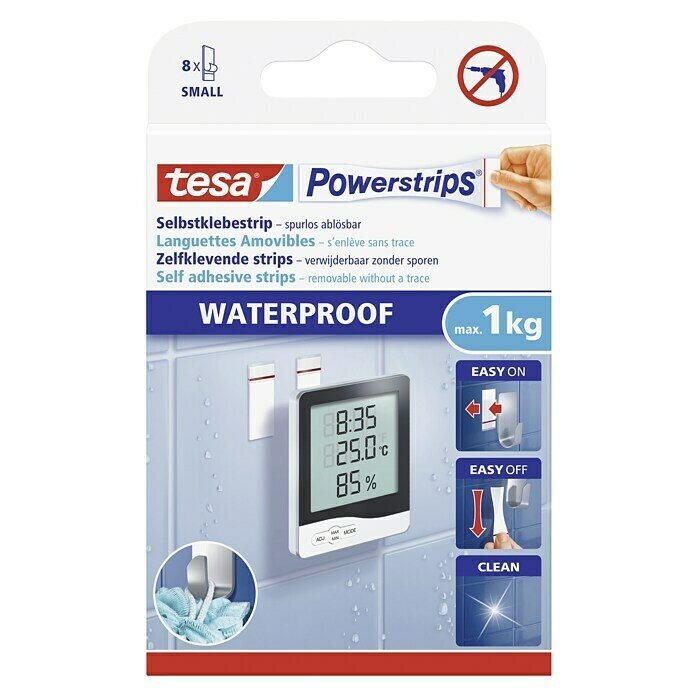 tesa Powerstrips Waterproof Zelfklevende strip (8 stk.)