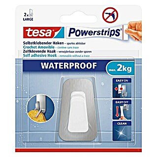 Tesa Powerstrips Wandhaken (1 Stk., Rechteckig, Metall, Groß)