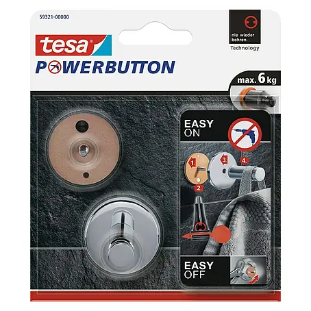 Tesa Powerbutton Wandhaken