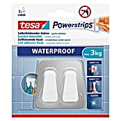 tesa Powerstrips Waterproof Dubbele haak (1 stk., Metaal/kunststof)