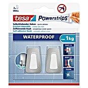 tesa Powerstrips Waterproof Wandhaken (2 Stk., Metall/Kunststoff)