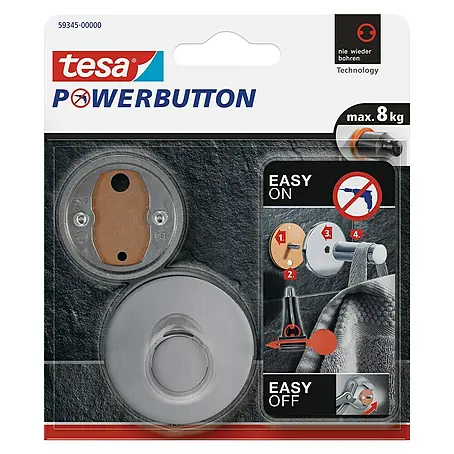Tesa Powerbutton Wandhaken Premium