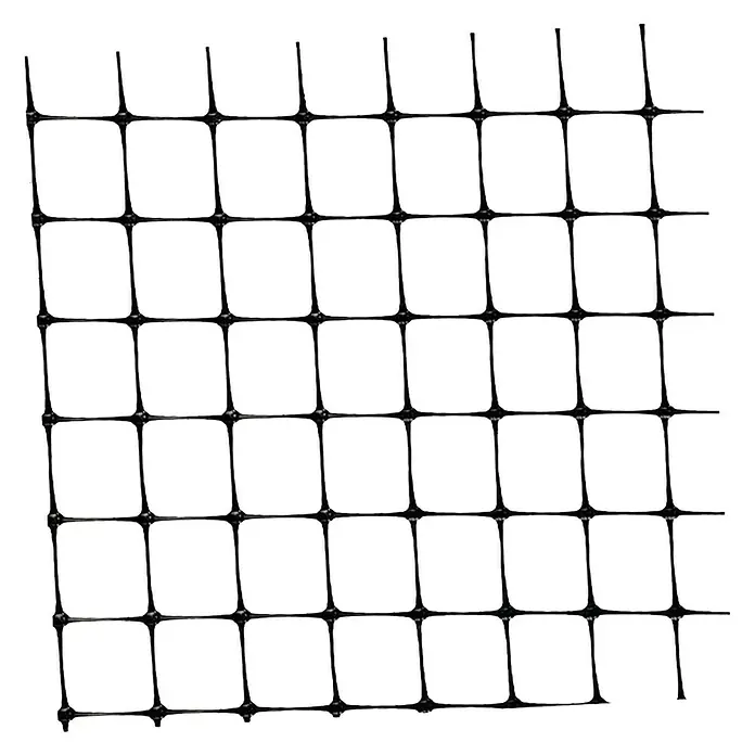 Nortene Gitterzaun - B x H: 10 x 1 m, Grau - Nahaufnahme eines quadratischen Drahtgeflechts, ideal für Zäune oder Bastelprojekte.