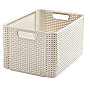 Curver Večnamenska košara Ratan  (43,6 x 32,6 x 22,8 mm, Plastika, Bela) | 1401 - Boxen Körbe Wannen Kunststoff | AAJA - Boxen_Körbe_Wannen | AAJ - Aufbewahrung | AA - Eisenwaren | A - Eisenwaren | BAUHAUS