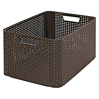 Curver Večnamenska košara Ratan (43,6 x 32,6 x 22,8 mm, Plastika, Rjava)