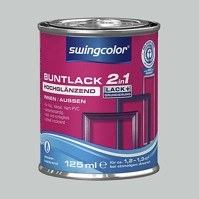 swingcolor Pisani lak  (Siva, 125 ml, Visoki sijaj) | 5961 - Acryl Hochglanzlacke farbig | HADL - Lacke | HAD - Farben | HA - Farben | H - Innendeko/Farben | BAUHAUS
