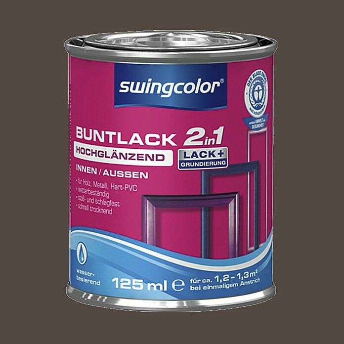 swingcolor Pisani lak  (Čokoladno rjava, 125 ml, Visoki sijaj) | 5961 - Acryl Hochglanzlacke farbig | HADL - Lacke | HAD - Farben | HA - Farben | H - Innendeko/Farben | BAUHAUS