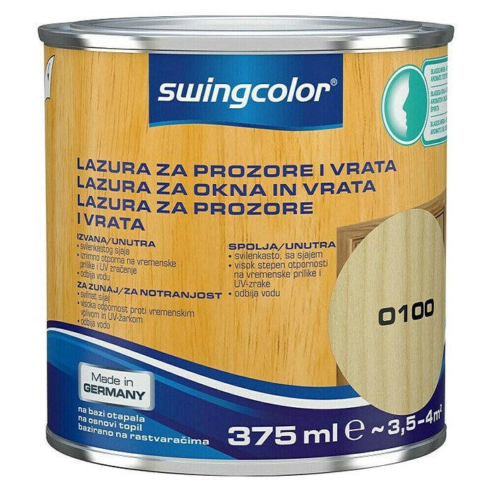 swingcolor Lazura za okna in vrata  (Brezbarvna, 375 ml) | 5935 - Lasuren LH | HADJ - Holzschutz | HAD - Farben | HA - Farben | H - Innendeko/Farben | BAUHAUS